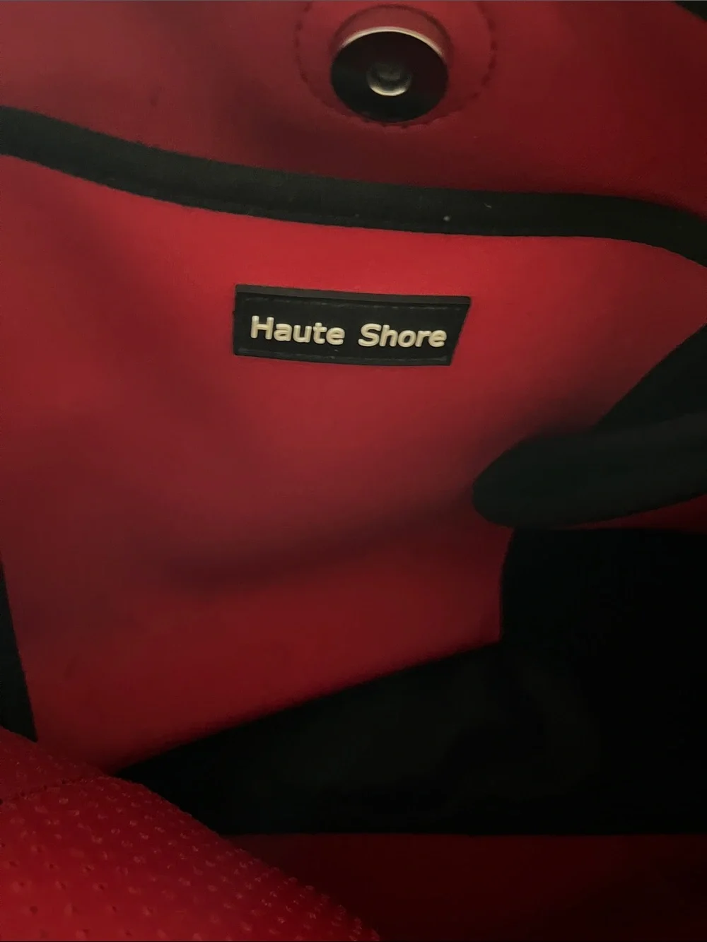 HAUTE SHORE Red and Black Interior Tote - Picture 2 of 4